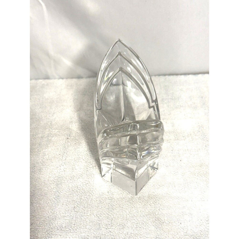 Mikasa Art Deco Glass Crystal Bud Vase Germany Short Candle Holder